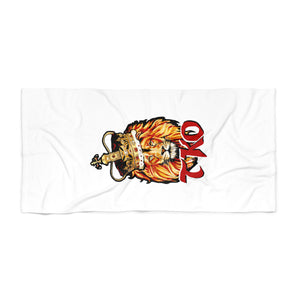 White TKO Beach Towel