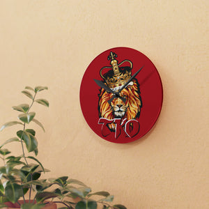 Red Acrylic Wall Clock