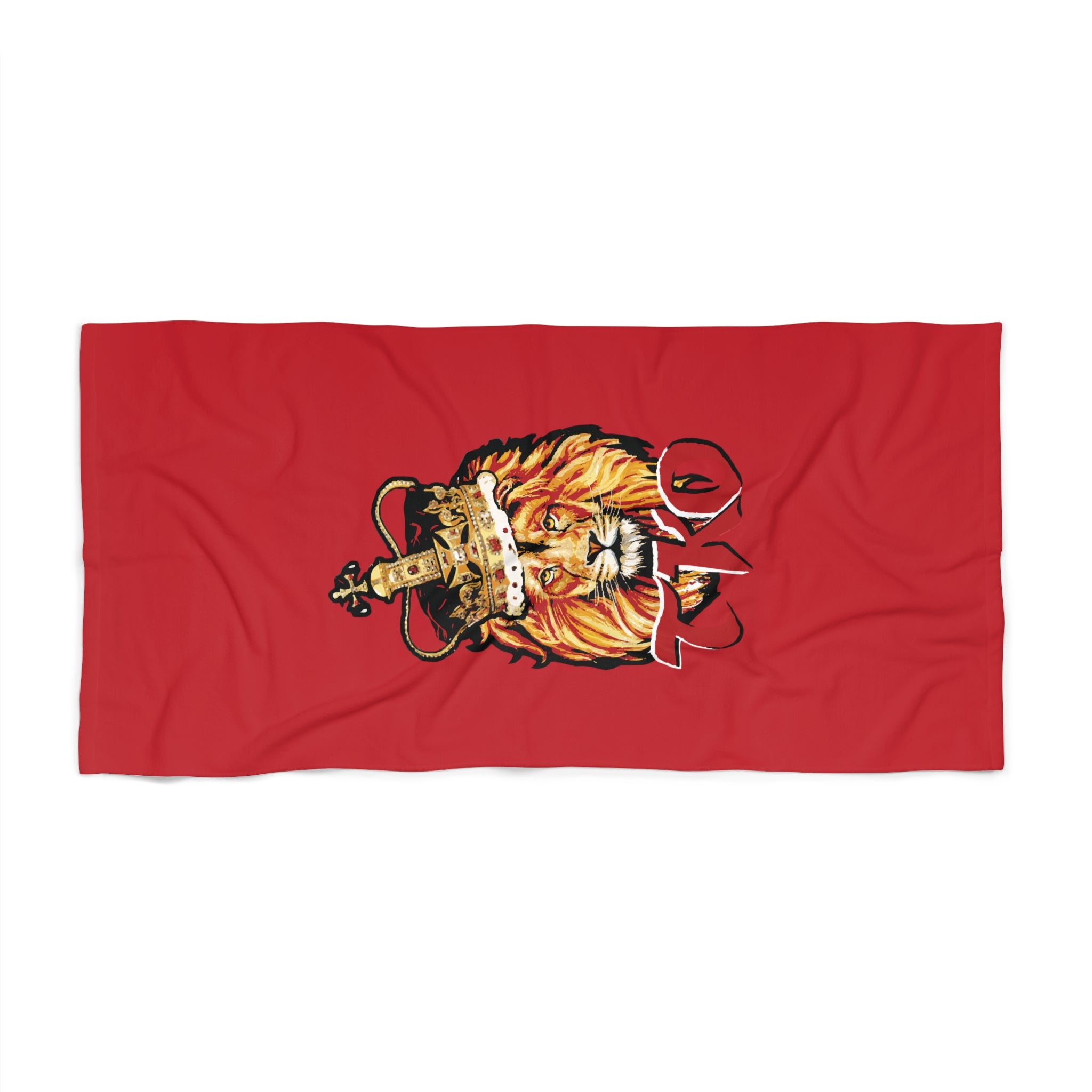 Red TKO Beach Towel