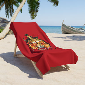 Red TKO Beach Towel